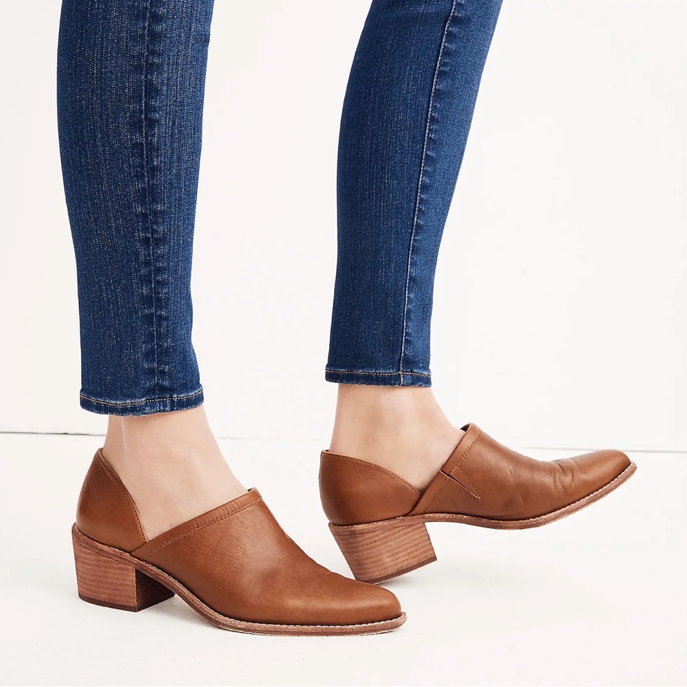 Madewell Brady Lowcut Bootie - SZ 6.5 English Saddle